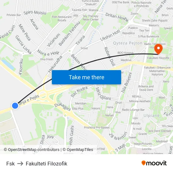 Fsk to Fakulteti Filozofik map