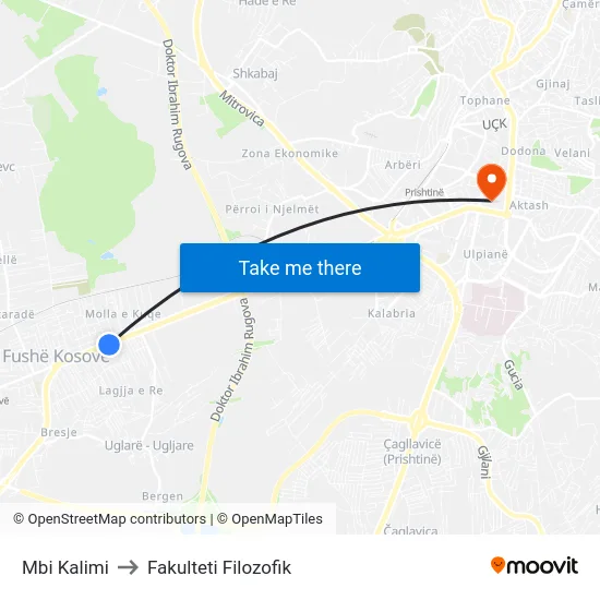 Mbi Kalimi to Fakulteti Filozofik map