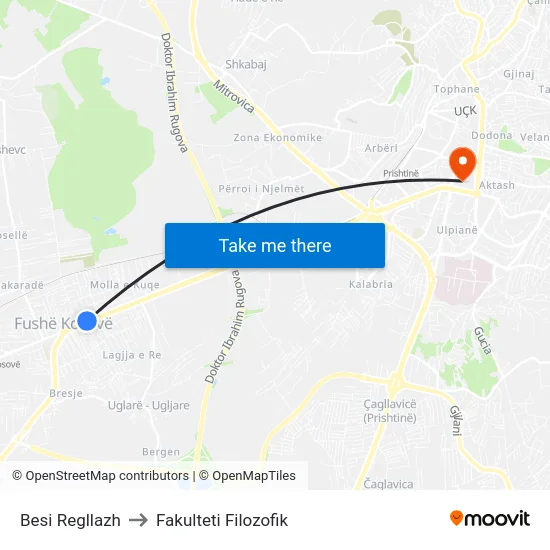 Besi Regllazh to Fakulteti Filozofik map