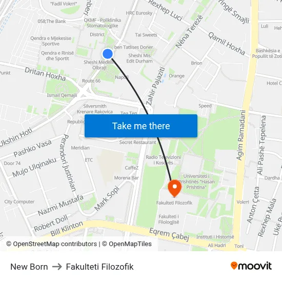 New Born to Fakulteti Filozofik map