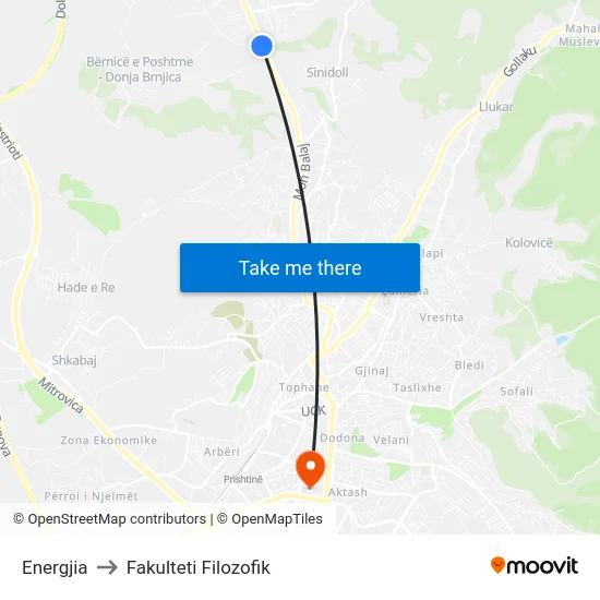Energjia to Fakulteti Filozofik map