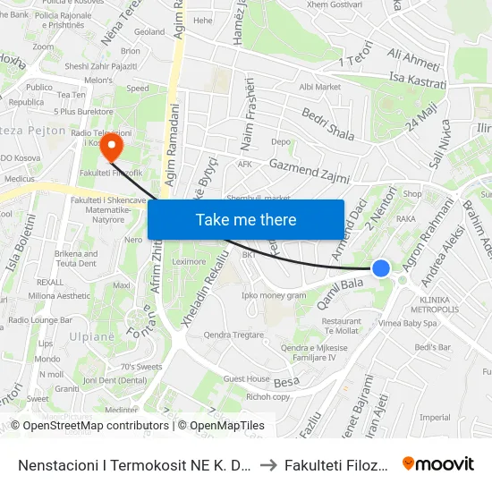 Nenstacioni I Termokosit NE K. Diellit to Fakulteti Filozofik map