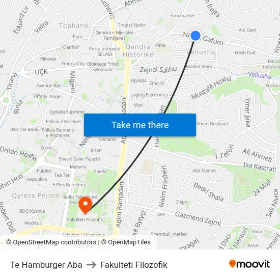 Te Hamburger Aba to Fakulteti Filozofik map