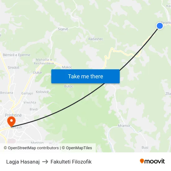 Lagja Hasanaj to Fakulteti Filozofik map