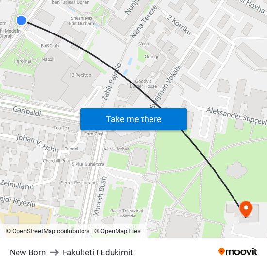 New Born to Fakulteti I Edukimit map