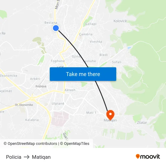 Policia to Matiqan map