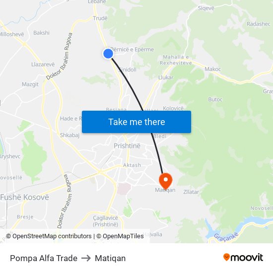 Pompa Alfa Trade to Matiqan map