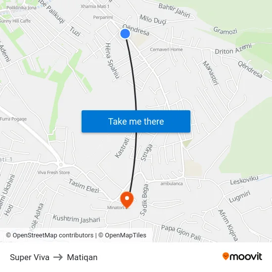 Super Viva to Matiqan map