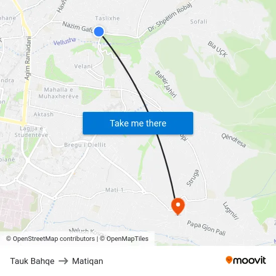 Tauk Bahqe to Matiqan map