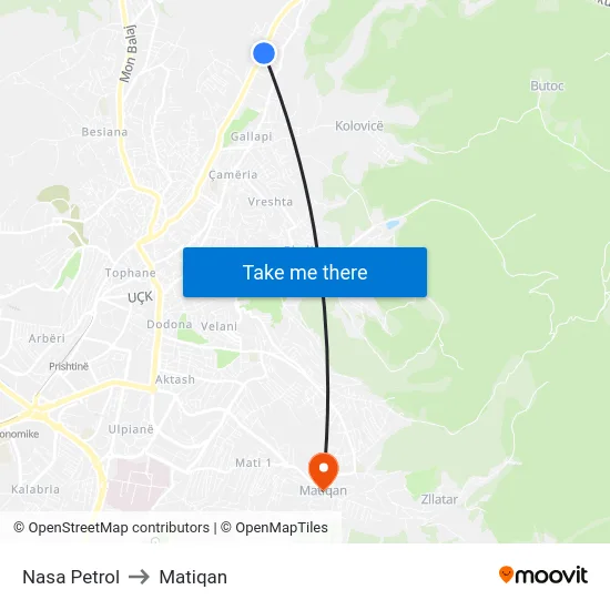 Nasa Petrol to Matiqan map