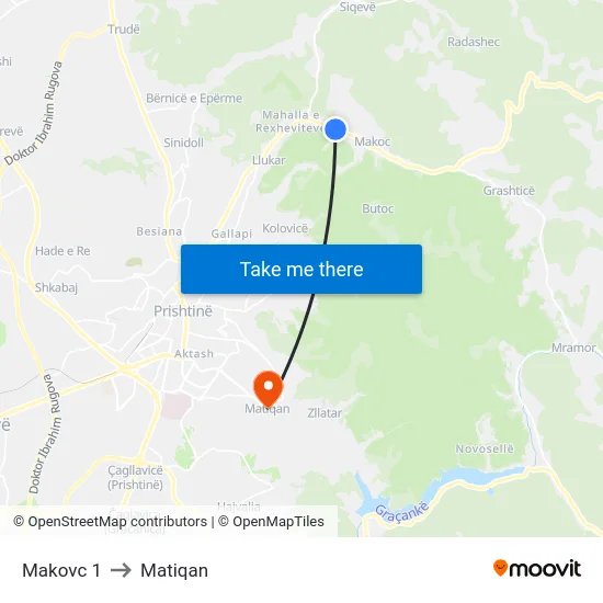 Makovc 1 to Matiqan map