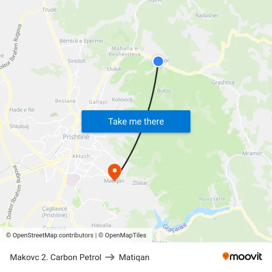 Makovc 2. Carbon Petrol to Matiqan map