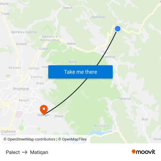 Palect to Matiqan map