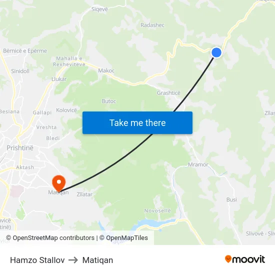 Hamzo Stallov to Matiqan map