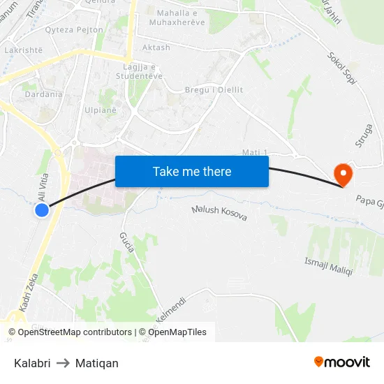 Kalabri to Matiqan map