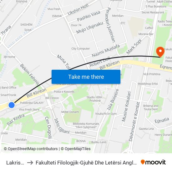 Lakrisht to Fakulteti Filologjik-Gjuhë Dhe Letërsi Angleze map