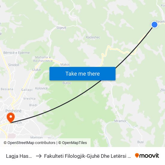 Lagja Hasanaj to Fakulteti Filologjik-Gjuhë Dhe Letërsi Angleze map