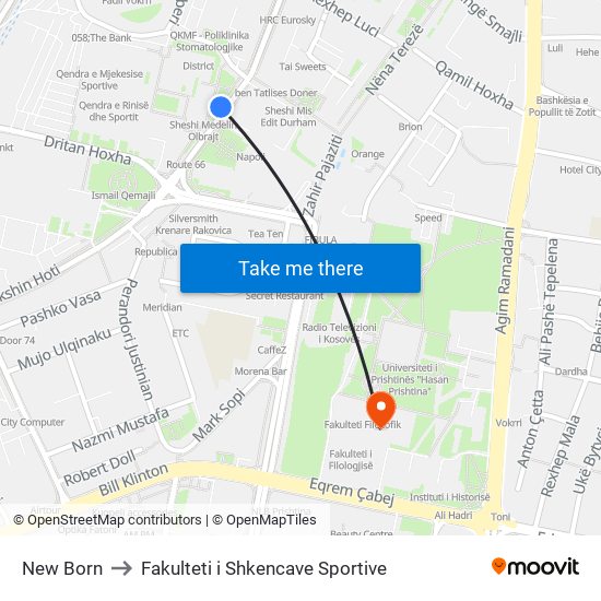New Born to Fakulteti i Shkencave Sportive map