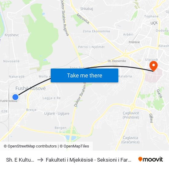 Sh. E Kultures to Fakulteti i Mjekësisë - Seksioni i Farmacisë map
