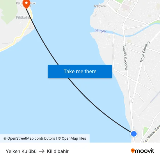 Yelken Kulübü to Kilidibahir map