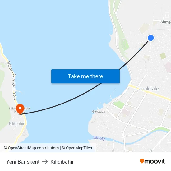 Yeni Barışkent to Kilidibahir map
