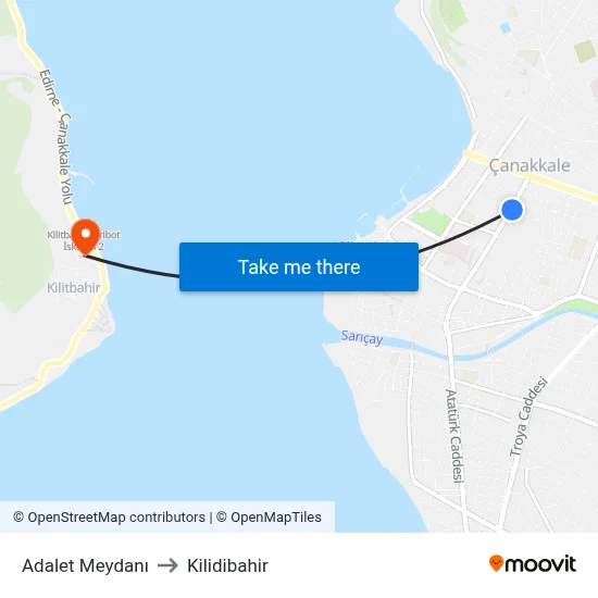 Adalet Meydanı to Kilidibahir map