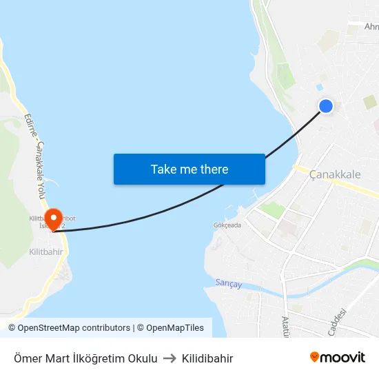 Ömer Mart İlköğretim Okulu to Kilidibahir map