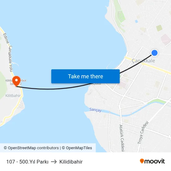 107 - 500.Yıl Parkı to Kilidibahir map