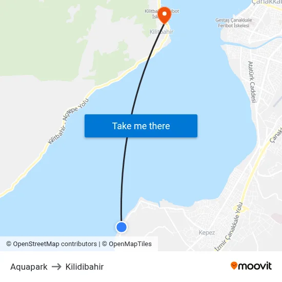 Aquapark to Kilidibahir map