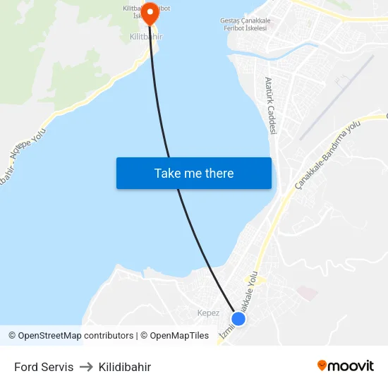 Ford Servis to Kilidibahir map