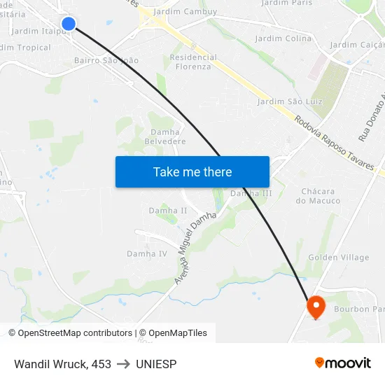 Wandil Wruck, 453 to UNIESP map