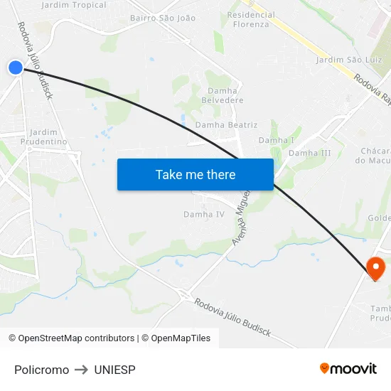 Policromo to UNIESP map