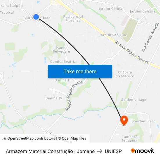 Armazém Material Construção | Jomane to UNIESP map