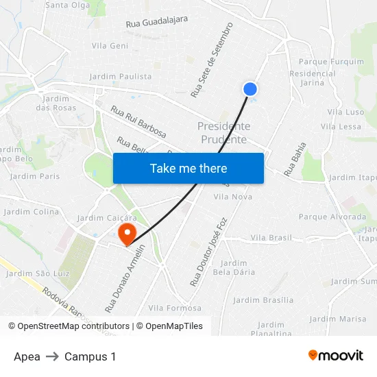Apea to Campus 1 map
