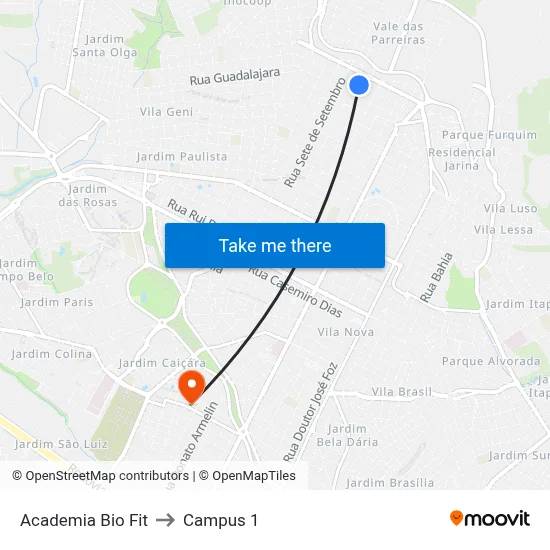 Academia Bio Fit to Campus 1 map