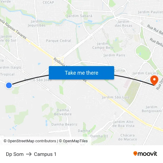 Dp Som to Campus 1 map