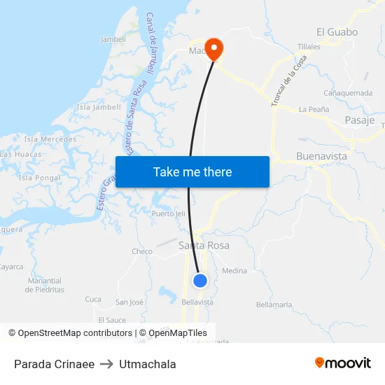 Parada Crinaee to Utmachala map