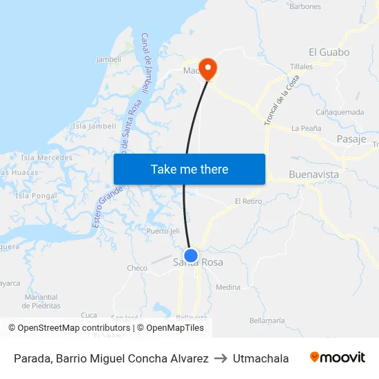 Parada, Barrio Miguel Concha Alvarez to Utmachala map