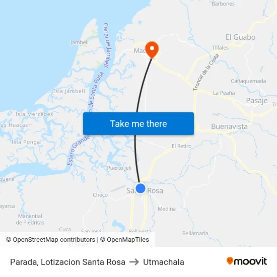 Parada, Lotizacion Santa Rosa to Utmachala map