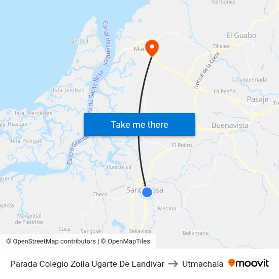 Parada Colegio Zoila Ugarte De Landivar to Utmachala map