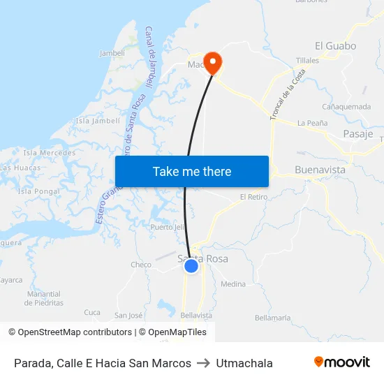 Parada, Calle E Hacia San Marcos to Utmachala map