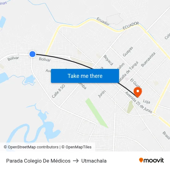 Parada Colegio De Médicos to Utmachala map
