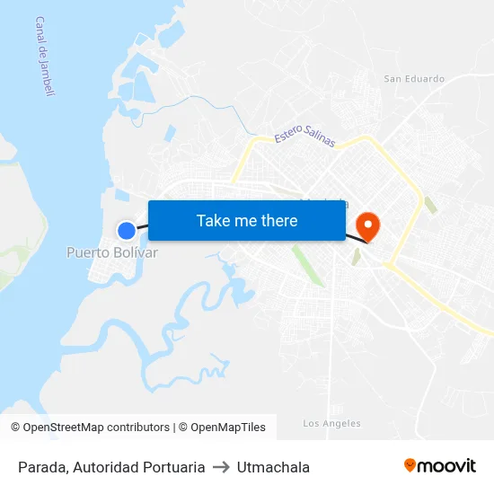 Parada, Autoridad Portuaria to Utmachala map