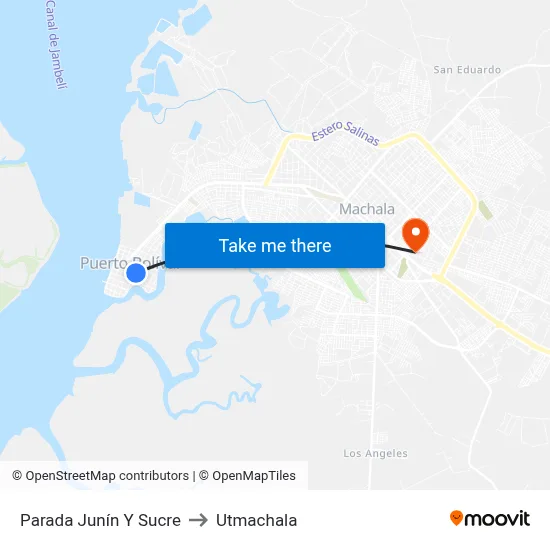 Parada Junín Y Sucre to Utmachala map