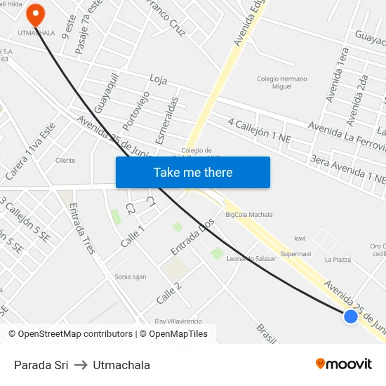 Parada Sri to Utmachala map