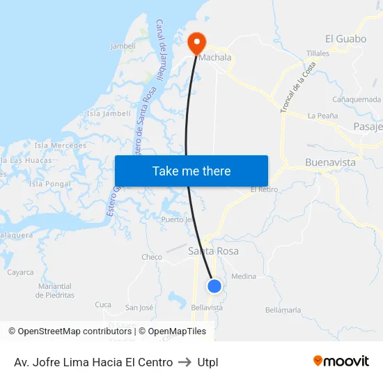 Av. Jofre Lima Hacia El Centro to Utpl map