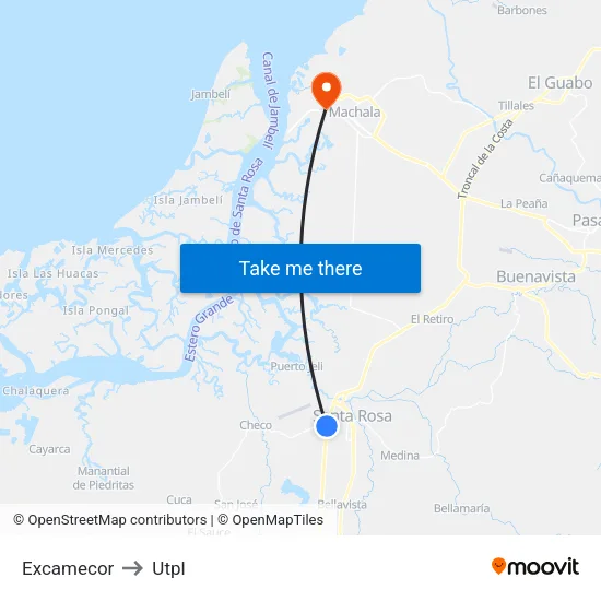 Excamecor to Utpl map