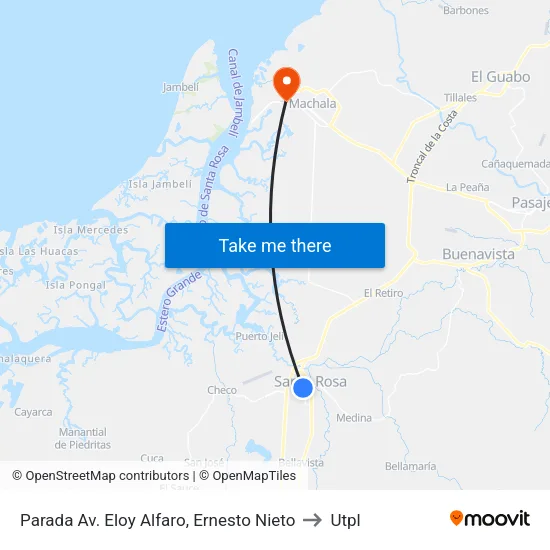 Parada Av. Eloy Alfaro, Ernesto Nieto to Utpl map