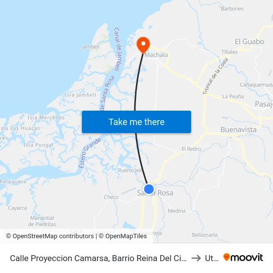 Calle Proyeccion Camarsa, Barrio Reina Del Cisne to Utpl map