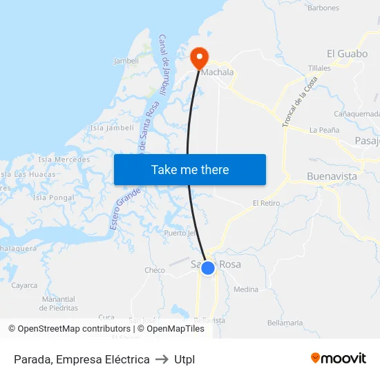 Parada, Empresa Eléctrica to Utpl map